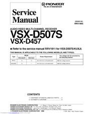 Pioneer VSX-D457 Service Manual