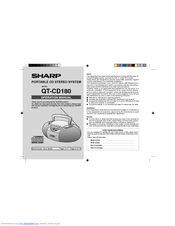 Sharp QT-CD180 Operation Manual