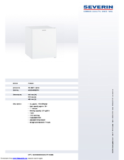 SEVERIN KS 9807 - CONGELATEUR BAR Dimensions