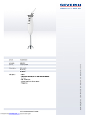 SEVERIN SM 3726 Dimensions