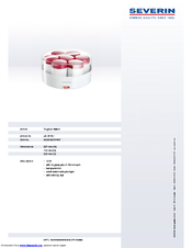 SEVERIN JG 3519 Dimensions