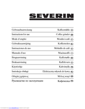 SEVERIN KM 3872 Instructions For Use Manual