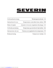 SEVERIN KS 9883 - CAVE A VIN Instructions For Use Manual
