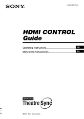 Sony HDMI Control Operating Instructions Manual