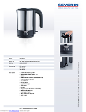 SEVERIN WK 3366 - Dimensions