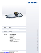 SEVERIN WS 3032 Dimensions