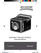 LEXIBOOK SPIDER-MAN BOOMBOX CD PLAYER Instruction Manual