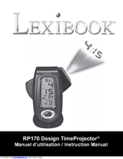 LEXIBOOK Design TimeProjector RP170 Instruction Manual