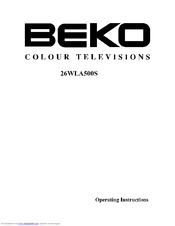 BEKO 26WLA500S Operating Instructions Manual