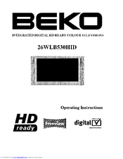 BEKO 26WLB530HID Operating Instructions Manual
