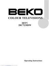 BEKO 28C723IDW Operating Instructions Manual