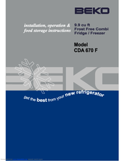 BEKO CDA 670 F Installation & Operation Manual