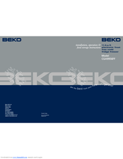 BEKO CGA9956FF Installation, Operation  And Food Storage Instructions