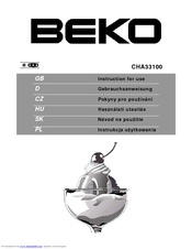 BEKO CHA 33100 Instructions For Use Manual