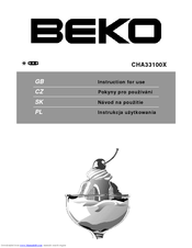 BEKO CHA 33100X Instructions For Use Manual