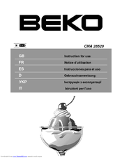 BEKO CNA 28520 Instructions For Use Manual