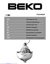 BEKO CS234000S Instructions For Use Manual