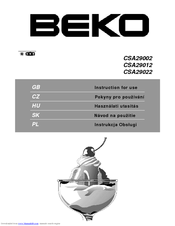 BEKO CSA 29022 Instructions For Use Manual