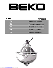 BEKO CSA 38220 Instructions For Use Manual
