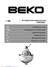 BEKO CSA29023 Instructions For Use Manual