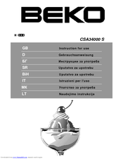 BEKO CSA34000S Instructions For Use Manual