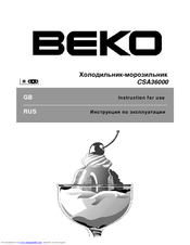 BEKO CSA36000 Instructions For Use Manual