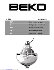 BEKO CSA38200 Instructions For Use Manual