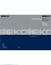 BEKO CSA4706FF Installation, Operating & Food Storage Instructions