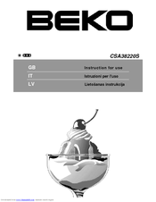 BEKO CSA38220S Instructions For Use Manual