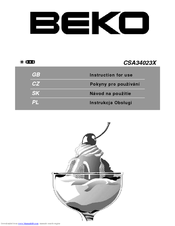 BEKO CSA34023X Instructions For Use Manual