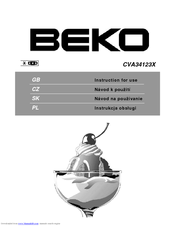 BEKO CVA34123X Instructions For Use Manual