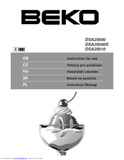 BEKO DSA25000 Instructions For Use Manual