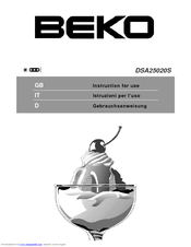 BEKO DSA25020S Instructions For Use Manual
