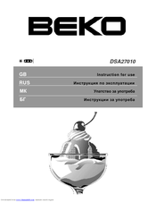 BEKO DSA27010 Instructions For Use Manual