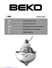 BEKO DSA27020 Instructions For Use Manual