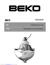 BEKO DSK33000 Instructions For Use Manual
