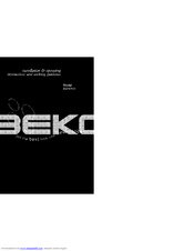 BEKO DVC6531 Installation And Operating Instructions Manual