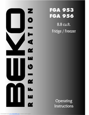 BEKO FGA 956 Operating Instructions Manual