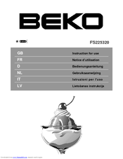BEKO FS225320 Instructions For Use Manual