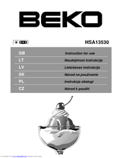 BEKO HSA 13530 - Instructions For Use Manual