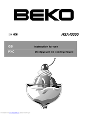 BEKO HSA 40550 Instructions For Use Manual