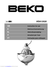 BEKO HSA13520 Instructions For Use Manual