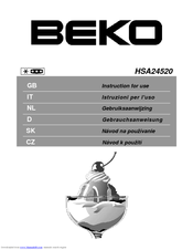 BEKO HSA24520 Instructions For Use Manual