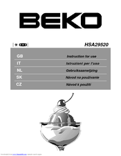 BEKO HSA29520 Instructions For Use Manual