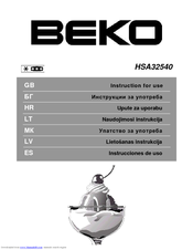 BEKO HSA32540 Instructions For Use Manual