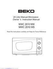 BEKO MWC 2010 MW Manual