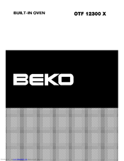BEKO OTF 12300 X Operating Instructions Manual