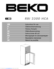 BEKO RBI 2300 HCA - ANNEXE 713 Manual