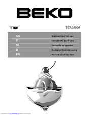 BEKO SSA25020 Instructions For Use Manual