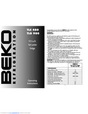 BEKO TLG 980 Operating Instructions Manual